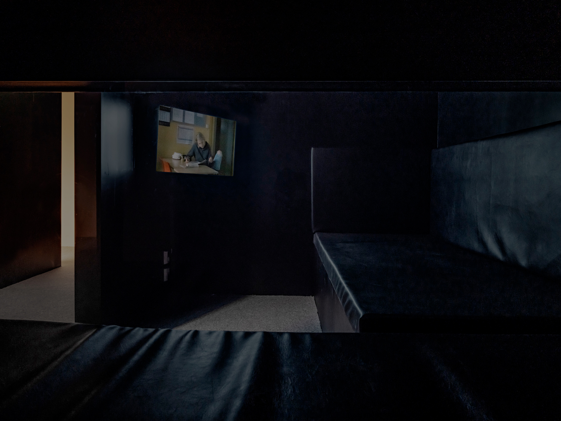 Interior video booth architecture